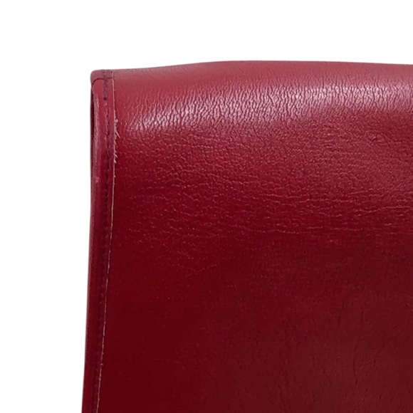 Christian Dior Vintage Shoulder Bag Red Leather purse as is - Picture 9 of 13